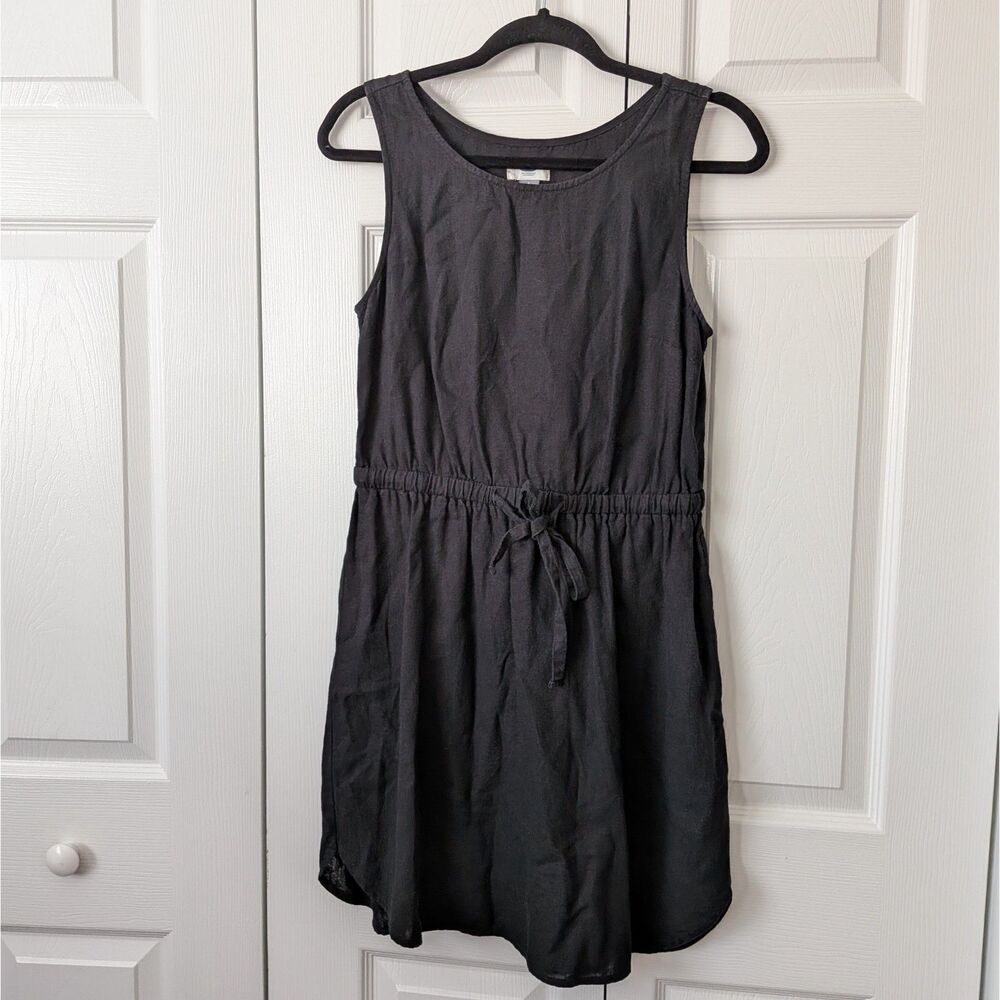 Old Navy Linen-Blend Sundress Dress Black Size Small Casual Boho Summercore